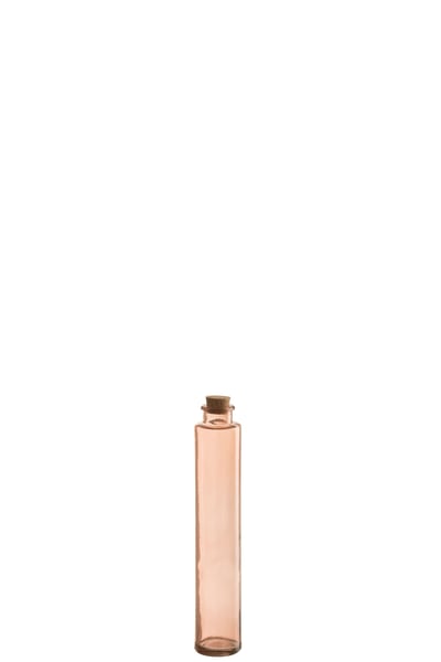 Fles kurk glas licht roze