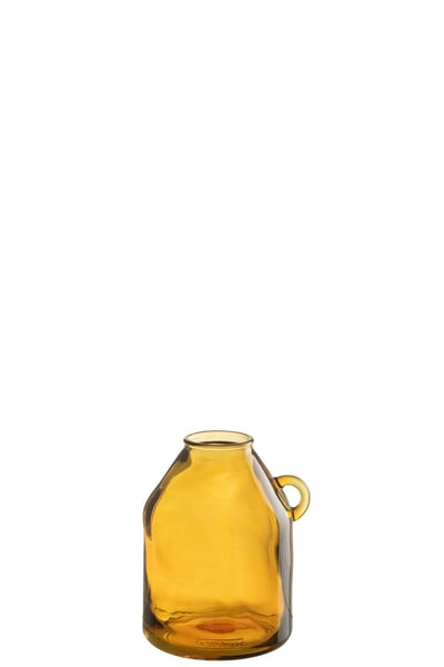 Vaas handvat cilinder glas oker small