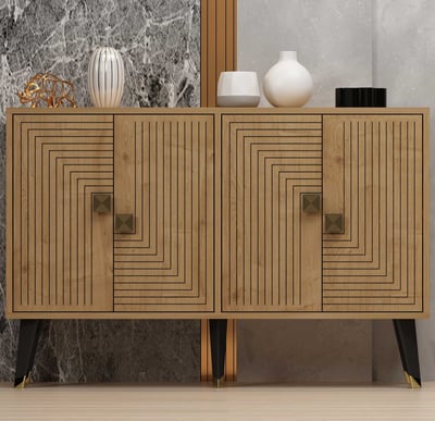 Ahart Console | 100% MELAMINE | Saffier Eiken Goud