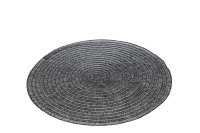 Placemat rond gevlochten zwart Placemat rond gevlochten zwart