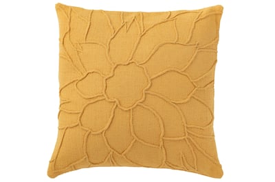 Kussen bloem textiel oranje