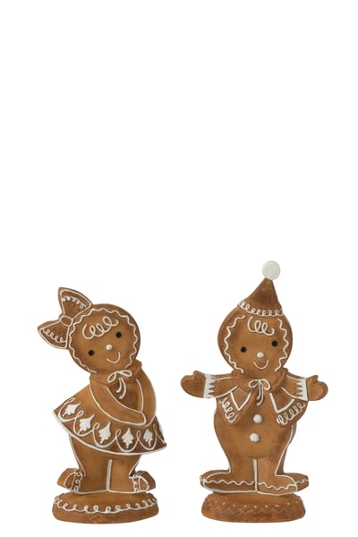 Peperkoek jongen + meisje resine assortiment van 2