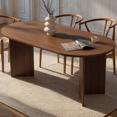 Sablin Eettafel | 100% MELAMINE | Walnoot