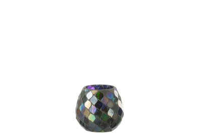 Windlicht mozaiek glas paars medium