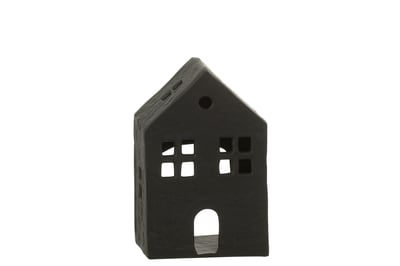 Kaarshouder huis aluminium zwart