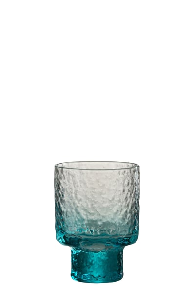 Likeurglas oneffen glas blauw