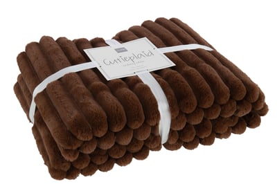 Plaid corduroy polyester chocolade