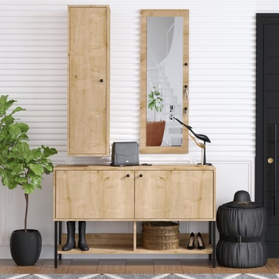 Schoenenkast Smaragd | 100% Melamine Gecoat | Saffier Eik Schoenenkast Smaragd | 100% Melamine Gecoat | Saffier Eik