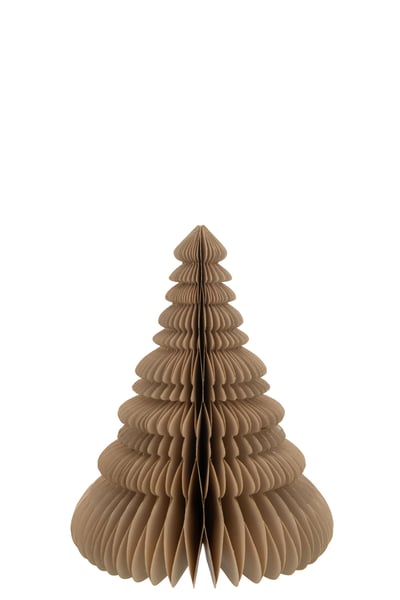 Kerstboom vouwbaar papier beige large Kerstboom vouwbaar papier beige large