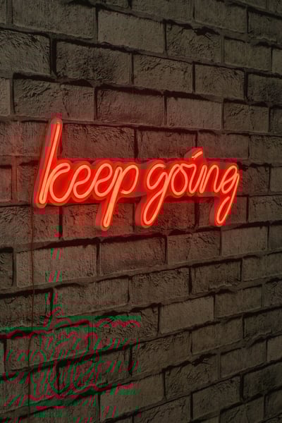 Neonverlichting Keep Going - Wallity reeks - Rood Neonverlichting Keep Going - Wallity reeks - Rood