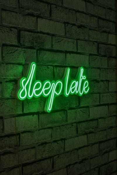Neonverlichting Sleep Late - Wallity reeks - Groen Neonverlichting Sleep Late - Wallity reeks - Groen