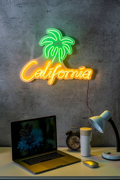 Neonverlichting California - Wallity reeks - Geel/groen Neonverlichting California - Wallity reeks - Geel/groen