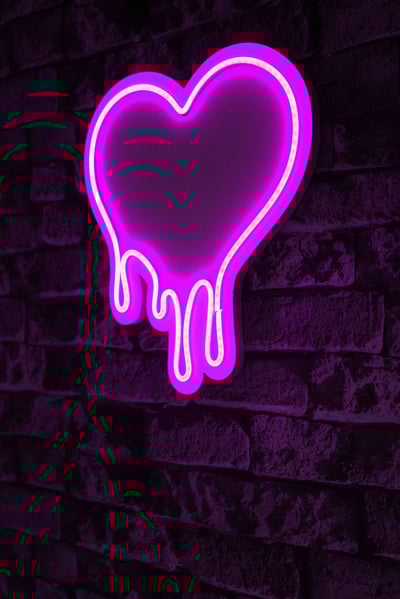 Neonverlichting smeltend hart - Wallity serie - Roze Neonverlichting smeltend hart - Wallity serie - Roze