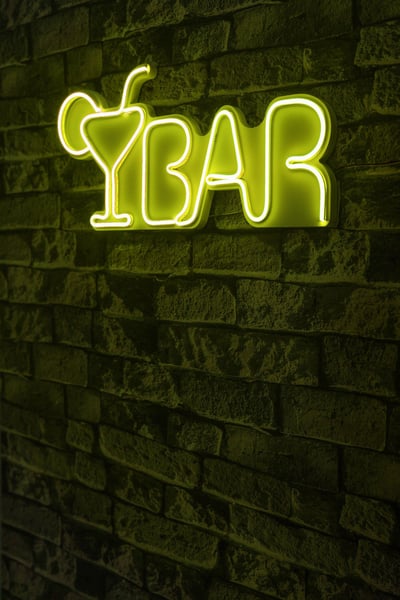 Neonverlichting cocktailbar - Wallity reeks - Geel Neonverlichting cocktailbar - Wallity reeks - Geel