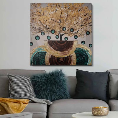 Handie Decoratief Olieverfschilderij | 100 anvas en Houten Lijst