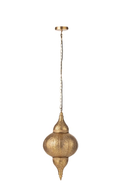 Hangende lamp boor metaal goud small