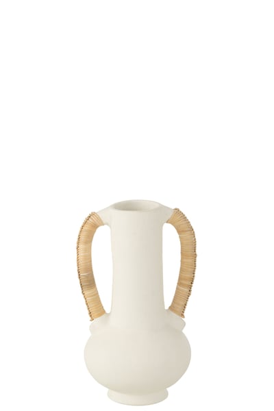 Vaas amfoor leo terracotta wit/natuur Vaas amfoor leo terracotta wit/natuur
