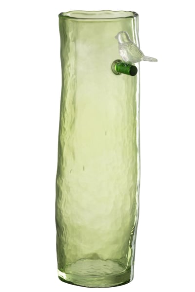 Vaas lang vogel glas groen large