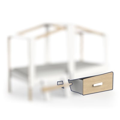 Opberglade voor bedhuisje Cabane | 97,7 x 86,4 x 40,7 cm | Wit Opberglade voor bedhuisje Cabane | 97,7 x 86,4 x 40,7 cm | Wit
