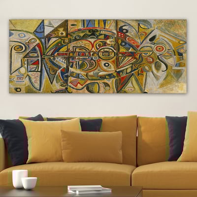 Erin Decoratief canvas schilderij | Houten lijst | 50 x 120 cm