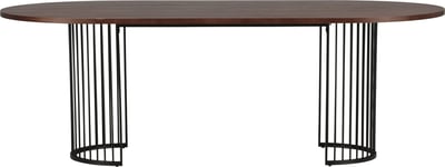 Ovale Eettafel Hamneskär - Donker Walnoot MDF - 220x110cm