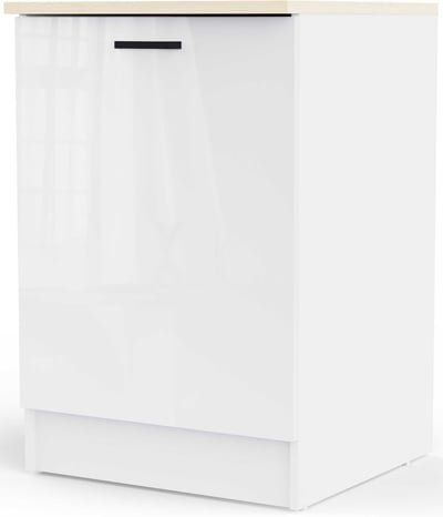 Keukenkast Bianco - 60x60x90cm - 1 deur - hoogglans wit