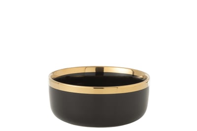 Kom keramiek zwart/goud Kom keramiek zwart/goud
