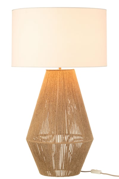 Lamp striing metaal/jute naturel