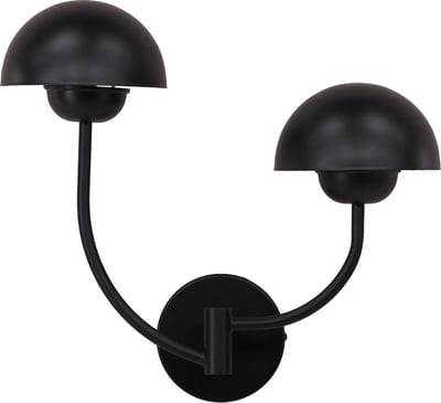 Wandlamp Lyckorna Venture Design - Zwart IJzer - 40x35x20 cm