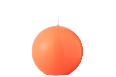 Kaars bol wax fluo rood - 30 uur Kaars bol wax fluo rood - 30 uur