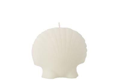 Kaars schelp wax wit large - 8 uur Kaars schelp wax wit large - 8 uur