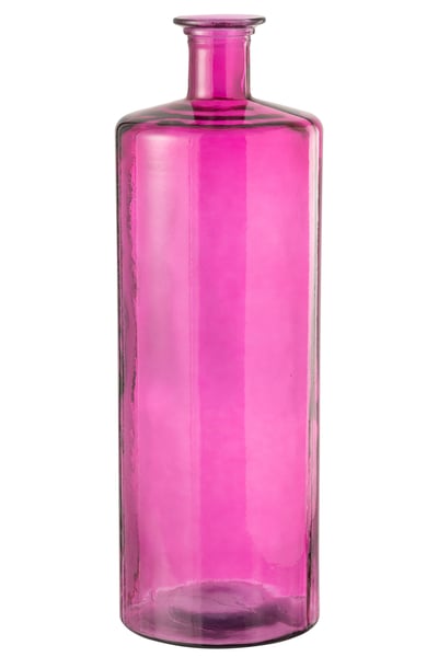 Vase bottle glass pink large Vase bottle glass pink large