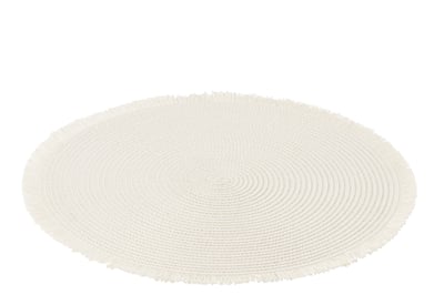 Placemat rond papier wit
