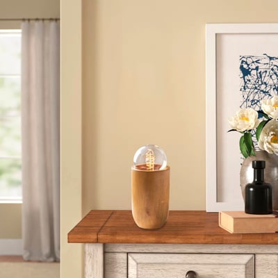 Kavuk Tafellamp | Houten lichaam | Houten
