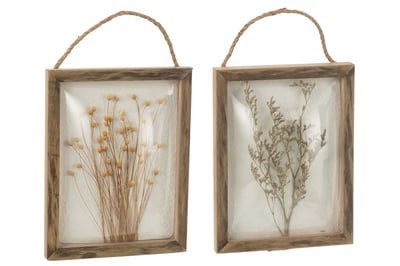 Wanddecoratie gras mdf mix assortiment van twee Wanddecoratie gras mdf mix assortiment van twee