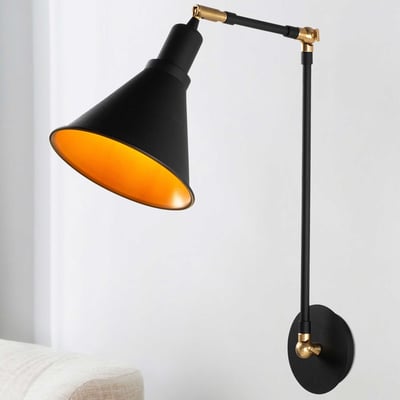 Berceste Wandlamp | METALEN BEHUIZING | Zwart