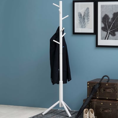 Staande kapstok Hannover - wit gelakt hout