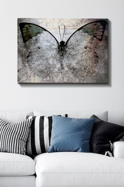 Schutblad Decoratief Canvas Schilderij | 100% Houten Kader | 70x100 cm