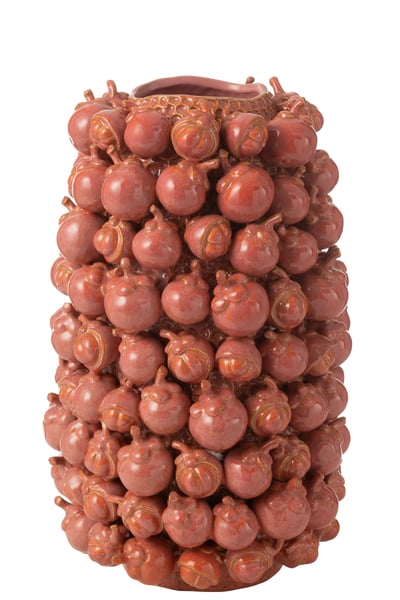 Vaas botanica klei koper roze large