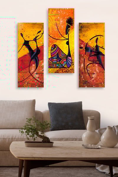 Schitterende Decoratieve MDF Schilderijenset | Veelkleurig | 3mm Dikte | 70x50cm Totaal