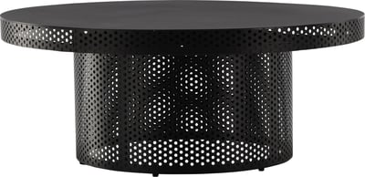 Salontafel West End x Josefin Lustig Venture Design - Stalen draadpatroon - Ø100cm - Zwart