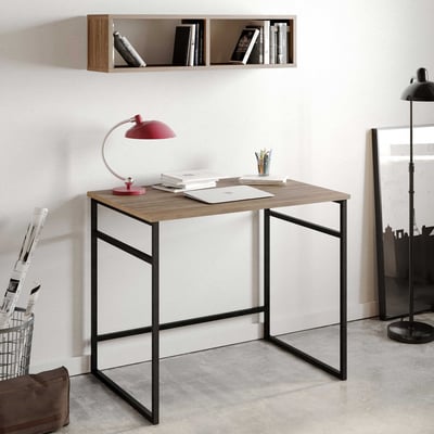 Gama Bureau | 100% MELAMINE | Walnoot, Zwart