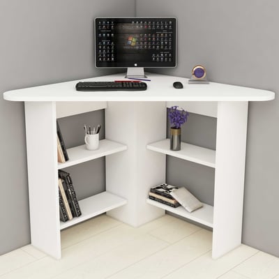Corner Bureau | 100% MELAMINE | Wit