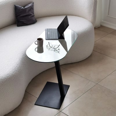Ovale Salontafel | GEHARD GLAS | Zwart Ovale Salontafel | GEHARD GLAS | Zwart