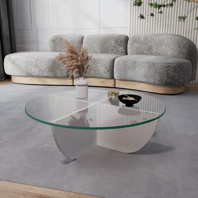 Locelso Salontafel | 100% Gehard Glas | 100% Gemelamineerd Frame