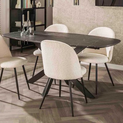Eettafel Maksimovic | 180 x 90 x 77 cm | Marmeren design