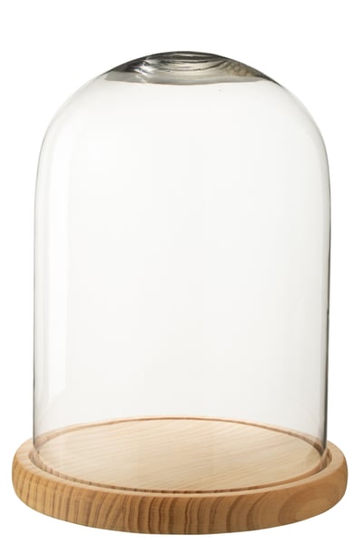 Decoratieve stolp glas naturel large