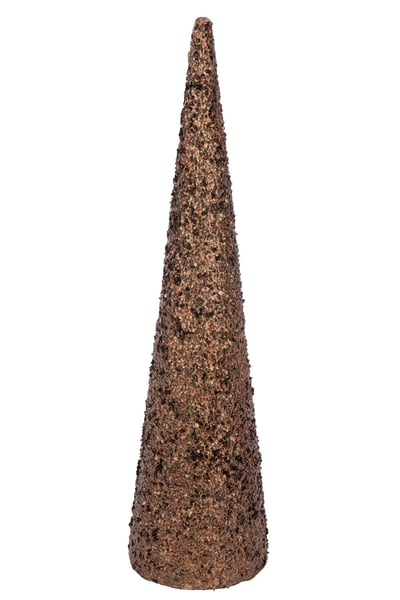 Kegel pailletten schuim donkerbruin large