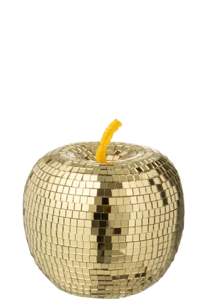 Appel spiegel schuim goudkleurig large