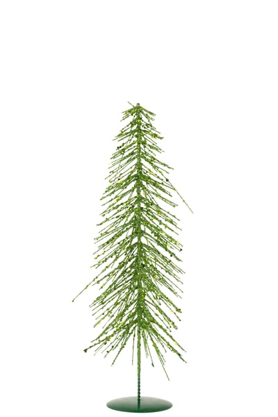 Kerstboom glitters plastiek donkergroen medium
